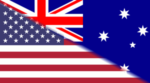 Australian United States flags